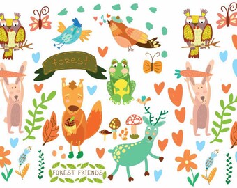 Forest Friends Temporary Tattoos - A5 sheet