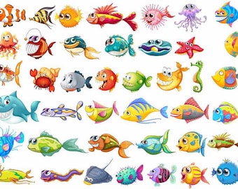 Fish Temporary Tattoos - A5 sheet