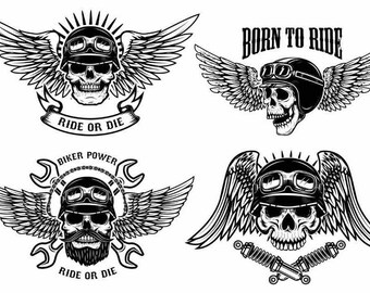 Born To Ride MC Tattoos - Temporary tattoos - A5 sheet