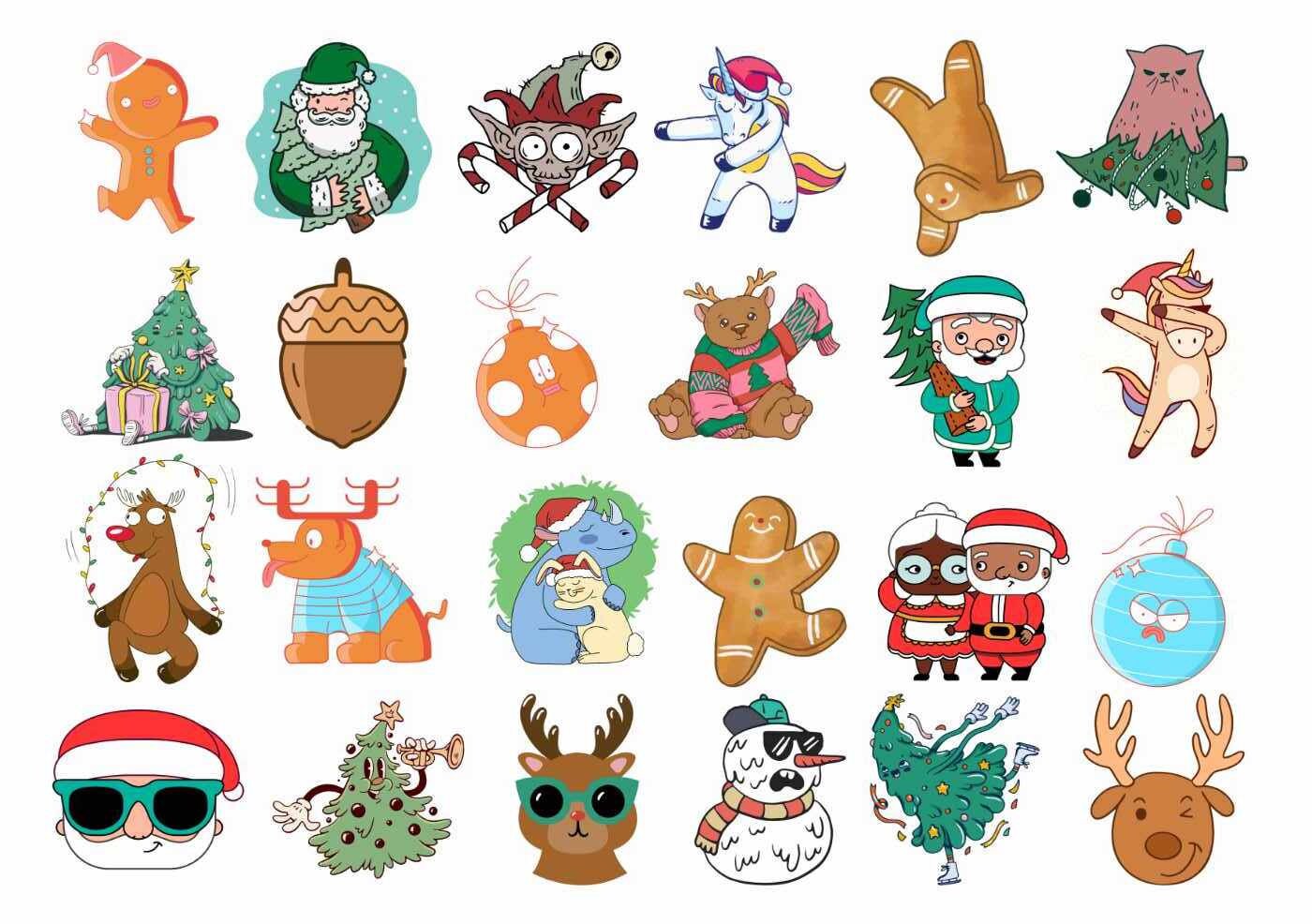 Christmas Calendar 24 Tattoos - Temporary tattoos - A5 sheet