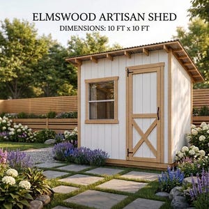 Lean To Shed Plans PDF | 10x10 DIY Wooden Storage Shed Blueprints | Backyard Building Plans | Outdoor Storage Guide | Digital Download