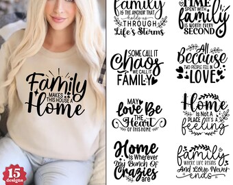 Family Quotes SVG Bundle, Family Sign, Home Decor Svg, Cut File Cricut ...