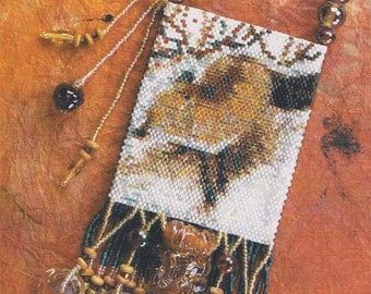 Foxy Amulet Bag Pattern for Peyote or Brick Stitch