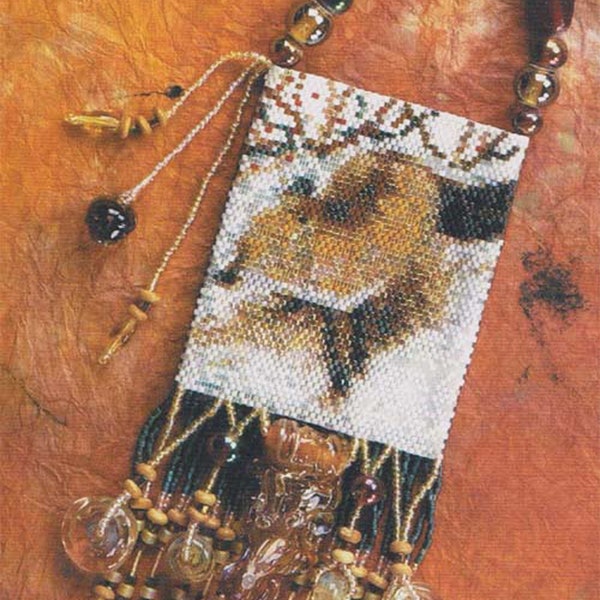 Foxy Amulet Bag Pattern for Peyote or Brick Stitch