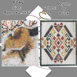 Foxy Amulet Bag Pattern for Peyote or Brick Stitch