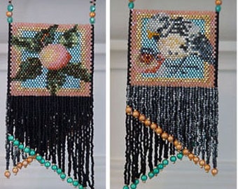 Chickadee Amulet Bag Pattern for Beadwork Bird Easy pattern Brick or Peyote Stitch