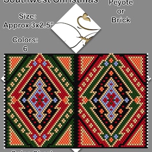 Bolsa Amuleto "Natal do Sudoeste" para Ponto Peyote ou Ponto Tijolo