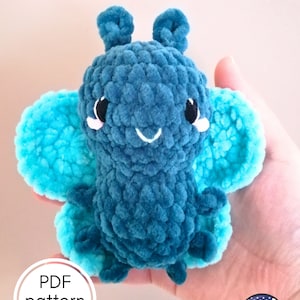 Bee, ladybug, butterfly, Low sew PDF Crochet Pattern, insect crochet pattern, amigurumi, plushie, bee pattern, amigurumi pattern, crochet