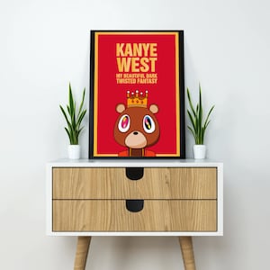 My Beautiful Dark Twisted Fantasy (MBDTF) - New Kanye West Classic Rap Album Posters Digital Art Bear