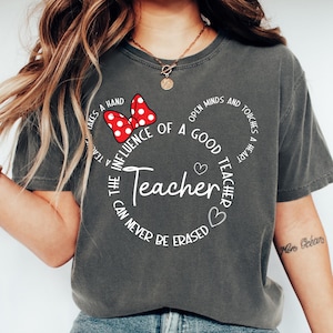 Comfort Colors® Disney Teacher Shirt, Minnie Teacher Tshirt, First Grade Teacher Shirt, Kindergarten Shirts, Back To School Tee, New Teacher