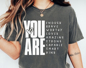 Camiseta cristiana Comfort Colors: Camiseta con versículo bíblico inspirador