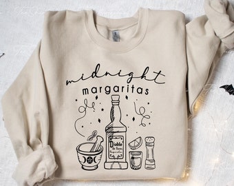 Midnight Margaritas Sweatshirt, Witchy Halloween Crewneck