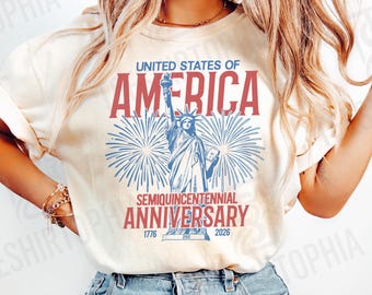 America 250th Anniversary Sweatshirt, Fourth of July 250 Shirt, Patriotic Fireworks Graphic Tee, 1776 2026 Sweatshirt, July 4th Gifts