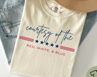 Chemise rouge, blanche et bleue, t-shirt patriotique country, haut 4 juillet, vêtements America 250, t-shirt musique country