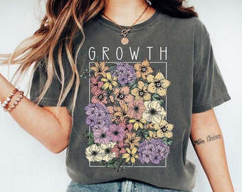 Comfort Colors Wildflowers Shirt: Boho Cottagecore Floral Tee