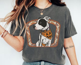 Comfort Colors Halloween Pitbull Dog Shirt: Spooky Ghost Tee