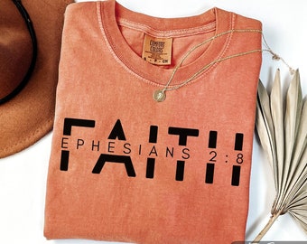 Comfort Colors Faith Shirt: Christian Bible Verse Tee