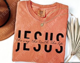 Comfort Colors Jesus Shirt: Christian Graphic Tee