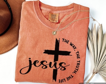 Comfort Colors Jesus Shirt: Christian Graphic Tee