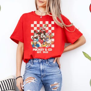 Retro Disney Sweatshirt, Mickey And Co Est 1928 Shirt, Mickey And Friends Tee, Family Vacation Gift, Magic Kingdom,Disney World Trip Sweater image 6