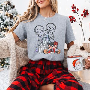 Watercolor Disney Castle Shirt, Disney Vacation Shirt, Mickey Minnie Mouse, Magic Kingdom Family Shirt, Retro Disney Shirt, Disneyland Shirt image 4