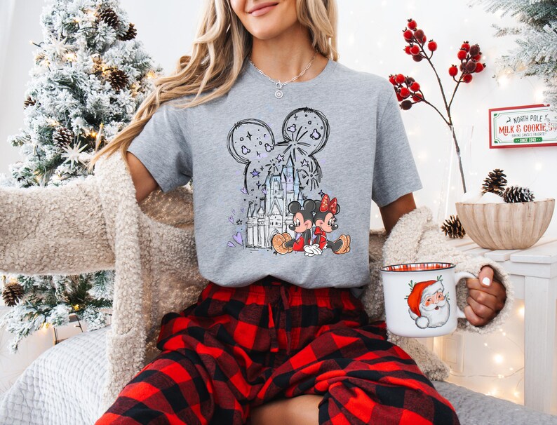Watercolor Disney Castle Shirt, Disney Vacation Shirt, Mickey Minnie Mouse, Magic Kingdom Family Shirt, Retro Disney Shirt, Disneyland Shirt image 4