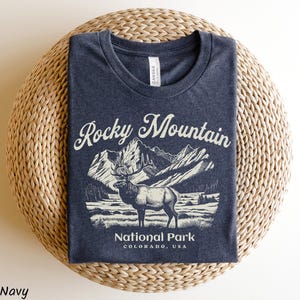 Rocky Mountain National Park Sweatshirt, Colorado Elk Hiking Graphic Tee, Vintage Mountain Sweatshirt, Outdoorsy Nature Lover Gift Top image 8