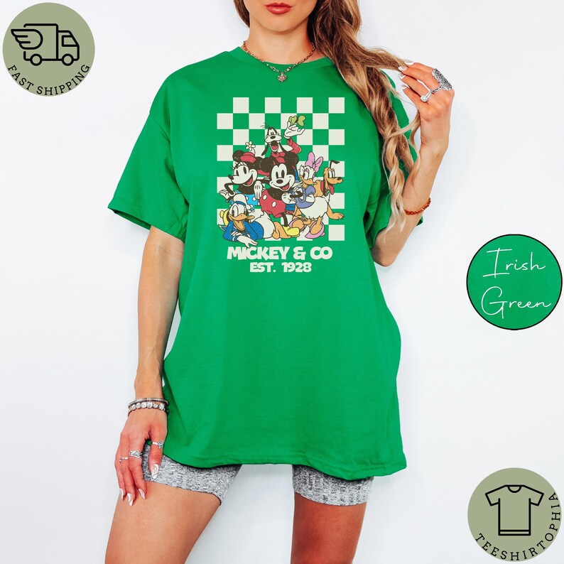 Retro Disney Sweatshirt, Mickey And Co Est 1928 Shirt, Mickey And Friends Tee, Family Vacation Gift, Magic Kingdom,Disney World Trip Sweater image 5