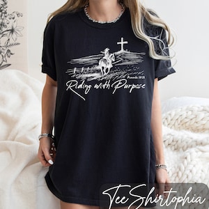 Comfort Colors Christian Cowgirl Shirt: Riding with Purpose Tee image 5