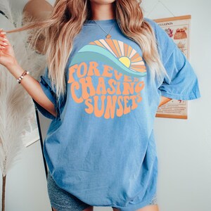 Comfort Colors Chasing Sunsets Shirt: Summer Beach Vibes Tee image 3
