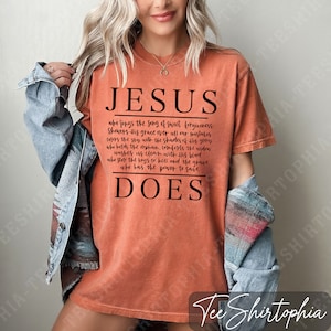 Camiseta Comfort Colors con estampado de Jesús: Camiseta con versículo bíblico cristiano imagen 2