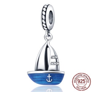 Charm Fits Pandora Original Bracelet 925 Silver Sailboat