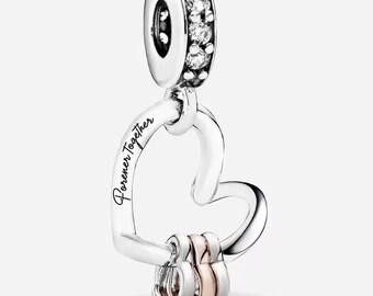 Forever Together  Heart Dangle Charm