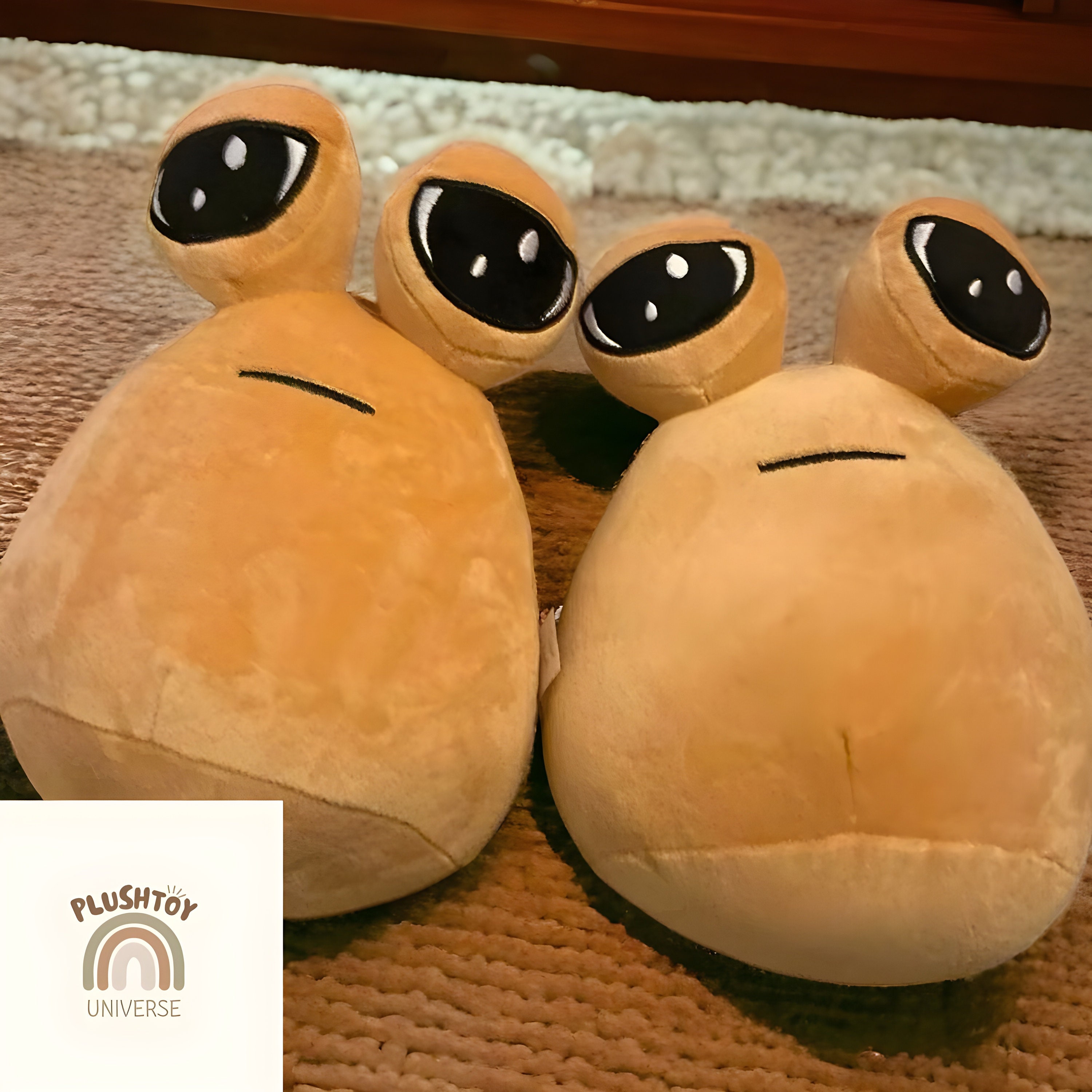 My Pet Alien Pou Plush Handmade Decoration Soft Toy Made To Order 8 in -   France