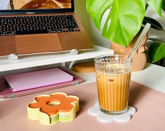 Flower Coaster Set | 3D Printed Eco-Friendly PLA Filament