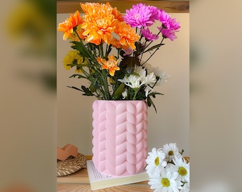 3D Printed Pink Plant Vase | Eco-Friendly Home Decor