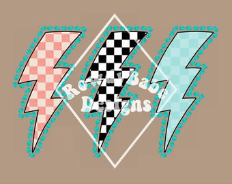Western Lighting Bolts w/ Turquoise Stones PNG, sublimation design download, trendy png, digital download, western png, cowboy png