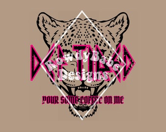 Def Tired Pour Some Coffee PNG, sublimation design download, trendy png, digital download, western png, groovy png, retro png, vintage png