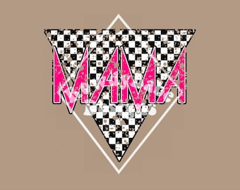 Checkered Mama PNG, sublimation design download, trendy png, digital download, retro png, vintage png