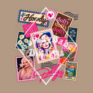 Dolly Parton Stamps PNG, sublimation design download, trendy png, digital download, western png, cowboy png