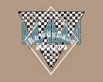 Checkered Mama PNG, sublimation design download, trendy png, digital download, retro png, vintage png