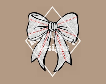 Baseball Bow PNG, sublimation design download, trendy png, digital download, retro png, vintage png