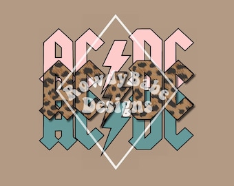 A C D C PNG, sublimation design download, trendy png, digital download, western png, groovy png, retro png, vintage png