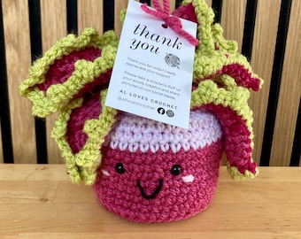 Crochet amigurumi pot plant