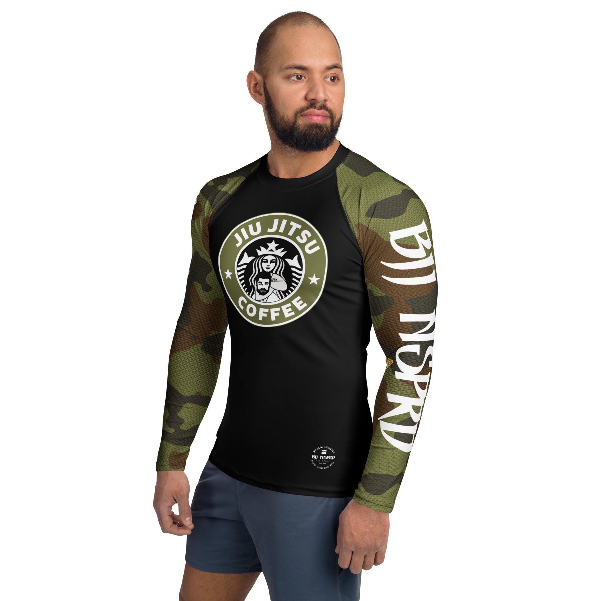 Men's Jiu Jitsu & Coffee Rash Guard - Etsy