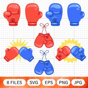 Luvas De Boxe Pacote Svg, Luva De Boxe Clipart, Luvas De Boxe Png, Boxe Svg, Boxer Svg, Vector, Cricut Png Eps Svg Jpg