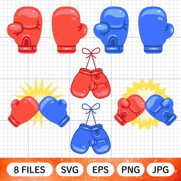 Boxing Gloves Bundle Svg, Boxing Glove Clipart, Boxing Gloves Png, Boxing Svg, Boxer Svg, Vector, Cricut Png Eps Svg Jpg