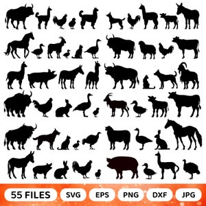Animal SVG Bundle, Farm Animal SVG, Farm Life SVG, Farm Animal Cricut, Animal Silhouette, Farm Animal Cut File, Animals Cut File, Horse Svg