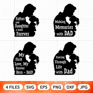 Pai Filha SVG, Pai Citação Svg, Pai Filha Svg, Papai Svg, Dia dos Pais Svg, Pai Svg, Arquivos Cortados, Cricut, Silhueta Dxf Png Eps