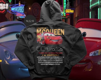 Sudadera con capucha McQueen limitada - Sudadera con capucha Lightning McQueen Fan - Camiseta con capucha de la película Cars - Camisa McQueen y Sally - Sudaderas con capucha para parejas - Sudadera con capucha Sally